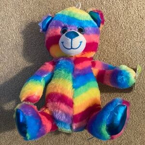 10 inch Toy factory Stripped Rainbow Bear plush NWT